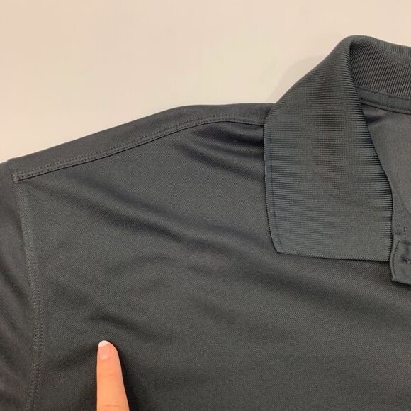 Nike Polo Shirt Mens XXL 2XL Black Golf Dri Fit Micro Pique Performance - Picture 6 of 16